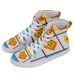 Animals Cute Flat Cute Animals Women s Hi-top Skate Sneakers by HermanTelo