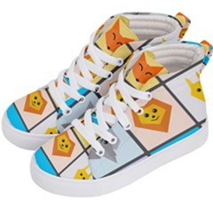 Animals Cute Flat Cute Animals Kids  Hi-top Skate Sneakers