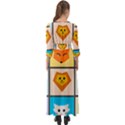 Animals Cute Flat Cute Animals Button Up Boho Maxi Dress View2