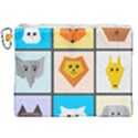 Animals Cute Flat Cute Animals Canvas Cosmetic Bag (XXL) View1