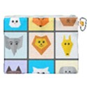 Animals Cute Flat Cute Animals Canvas Cosmetic Bag (XXL) View2