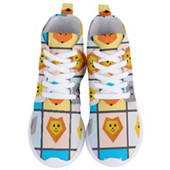 Animals Cute Flat Cute Animals Women s Lightweight High Top Sneakers