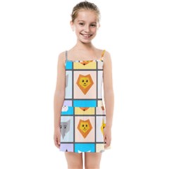 Animals Cute Flat Cute Animals Kids  Summer Sun Dress