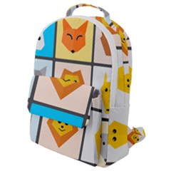 Animals Cute Flat Cute Animals Flap Pocket Backpack (small)