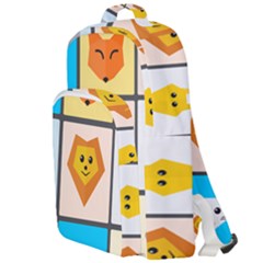 Animals Cute Flat Cute Animals Double Compartment Backpack by HermanTelo