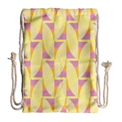 Yellow Pink Drawstring Bag (large)