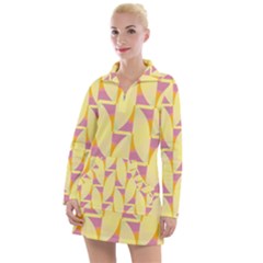 Yellow Pink Women s Long Sleeve Casual Dress