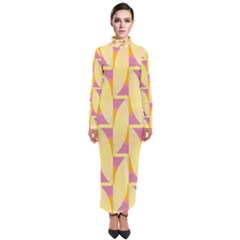 Yellow Pink Turtleneck Maxi Dress by HermanTelo