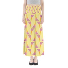 Yellow Pink Full Length Maxi Skirt