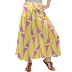 Yellow Pink Satin Palazzo Pants