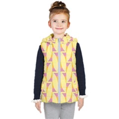 Yellow Pink Kids  Hooded Puffer Vest