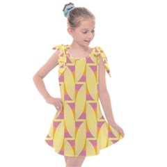 Yellow Pink Kids  Tie Up Tunic Dress by HermanTelo