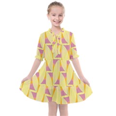 Yellow Pink Kids  All Frills Chiffon Dress