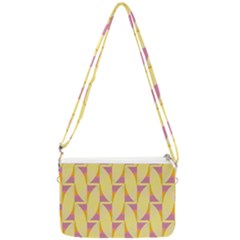 Yellow Pink Double Gusset Crossbody Bag