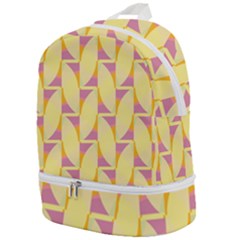 Yellow Pink Zip Bottom Backpack