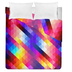 Abstract Blue Background Colorful Pattern Duvet Cover Double Side (queen Size)