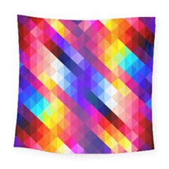 Abstract Blue Background Colorful Pattern Square Tapestry (large) by HermanTelo