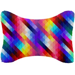 Abstract Blue Background Colorful Pattern Seat Head Rest Cushion