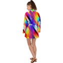 Abstract Blue Background Colorful Pattern Long Sleeve Kimono View2