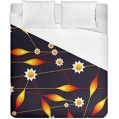 Flower Buds Floral Background Duvet Cover (california King Size)