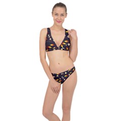 Flower Buds Floral Background Classic Banded Bikini Set 