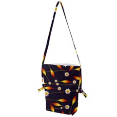 Flower Buds Floral Background Folding Shoulder Bag