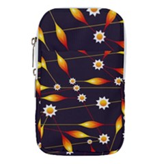 Flower Buds Floral Background Waist Pouch (large)