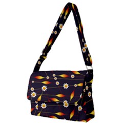 Flower Buds Floral Background Full Print Messenger Bag (l)