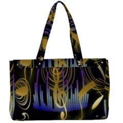 Background Level Clef Note Music Canvas Work Bag by HermanTelo