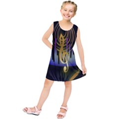 Background Level Clef Note Music Kids  Tunic Dress