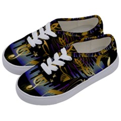 Background Level Clef Note Music Kids  Classic Low Top Sneakers