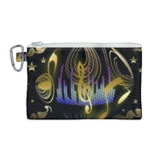 Background Level Clef Note Music Canvas Cosmetic Bag (medium) by HermanTelo