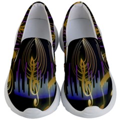 Background Level Clef Note Music Kids  Lightweight Slip Ons by HermanTelo