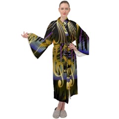 Background Level Clef Note Music Maxi Velour Kimono