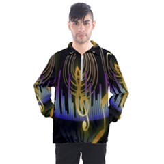 Background Level Clef Note Music Men s Half Zip Pullover by HermanTelo