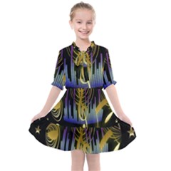 Background Level Clef Note Music Kids  All Frills Chiffon Dress by HermanTelo