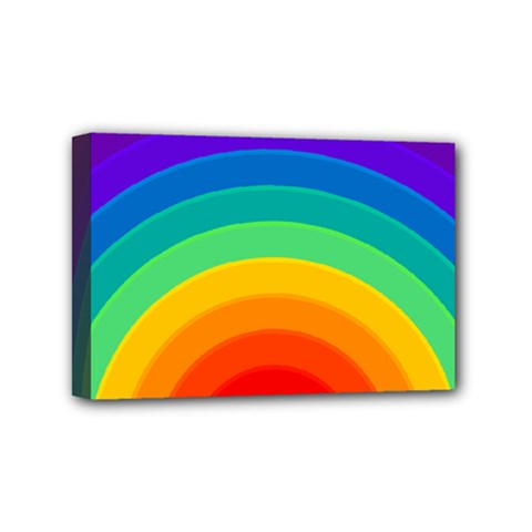 Rainbow Background Colorful Mini Canvas 6  X 4  (stretched)