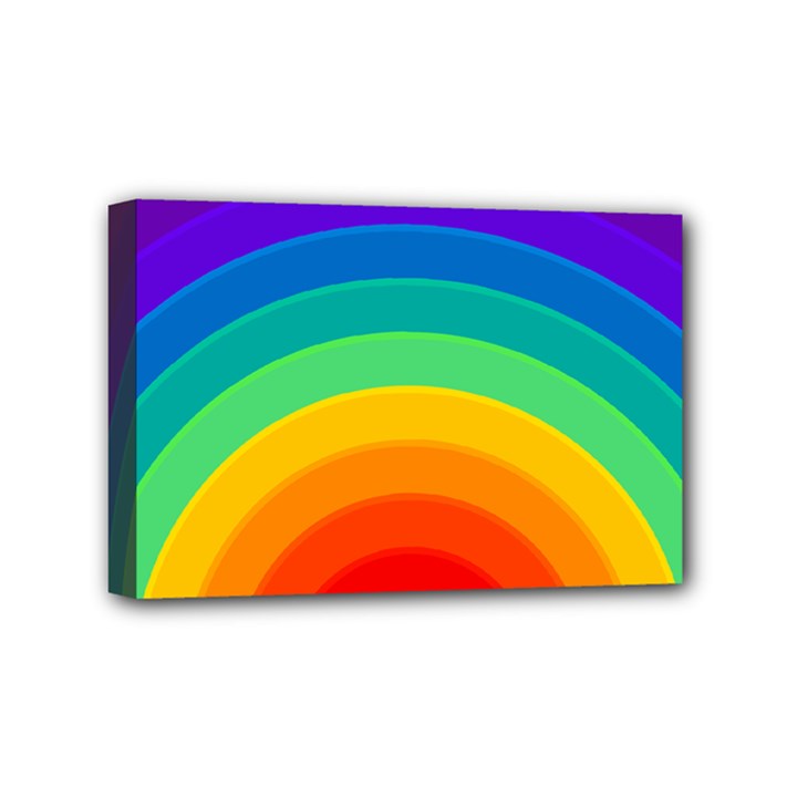 Rainbow Background Colorful Mini Canvas 6  x 4  (Stretched)