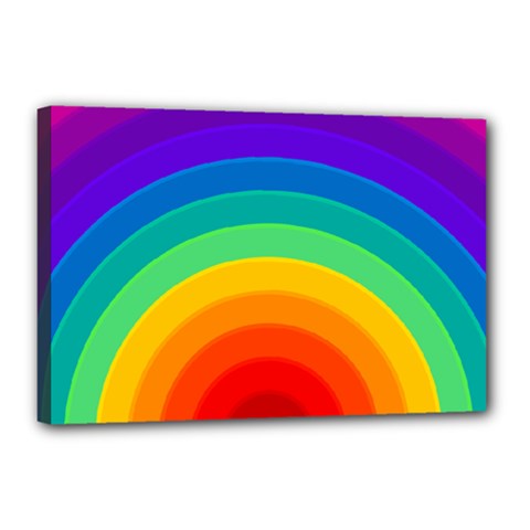 Rainbow Background Colorful Canvas 18  X 12  (stretched)