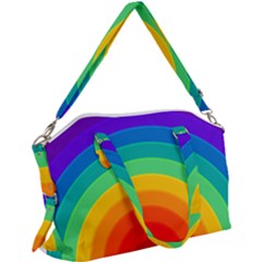 Rainbow Background Colorful Canvas Crossbody Bag