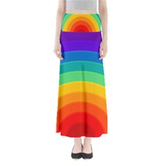 Rainbow Background Colorful Full Length Maxi Skirt