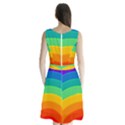 Rainbow Background Colorful Sleeveless Waist Tie Chiffon Dress View2