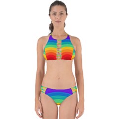 Rainbow Background Colorful Perfectly Cut Out Bikini Set