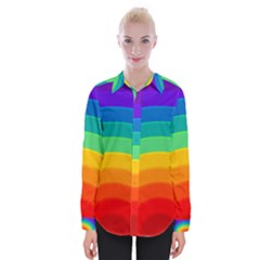 Rainbow Background Colorful Womens Long Sleeve Shirt