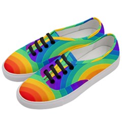 Rainbow Background Colorful Women s Classic Low Top Sneakers