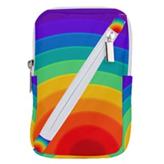 Rainbow Background Colorful Belt Pouch Bag (small)