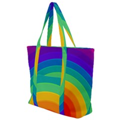 Rainbow Background Colorful Zip Up Canvas Bag