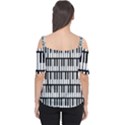 Piano Keys Cutout Shoulder Tee View2