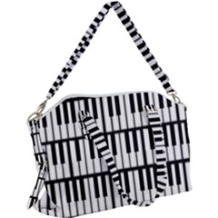 Piano Keys Canvas Crossbody Bag by bloomingvinedesign