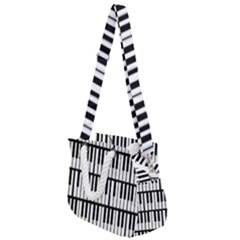 Piano Keys Rope Handles Shoulder Strap Bag by bloomingvinedesign